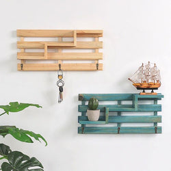 Retro Wood Wall Storage Rack Crafts - funny gifts store