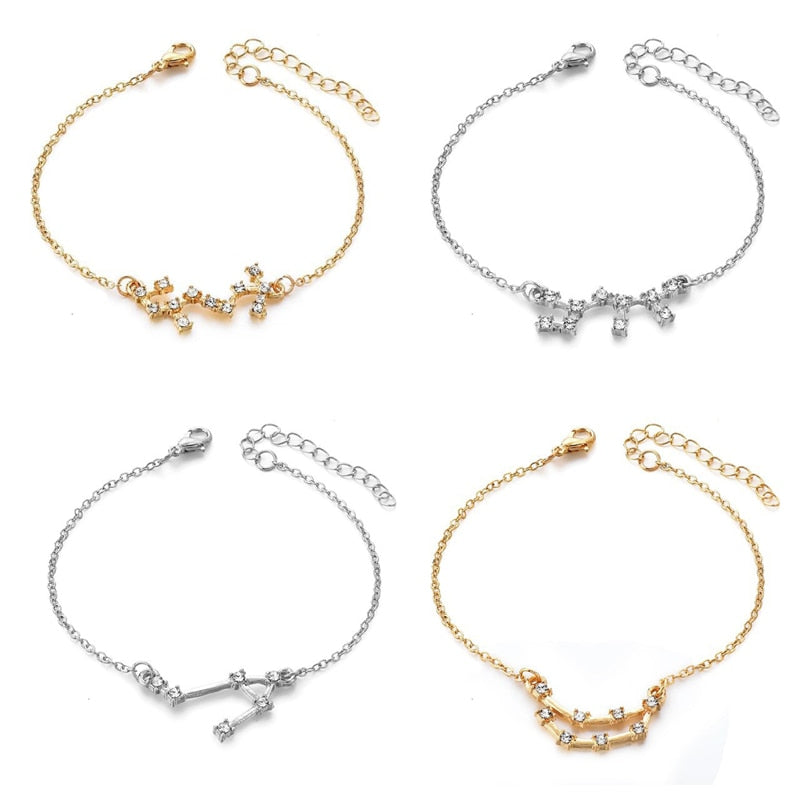 Simple Rhinestone Constellation Stars Bracelets