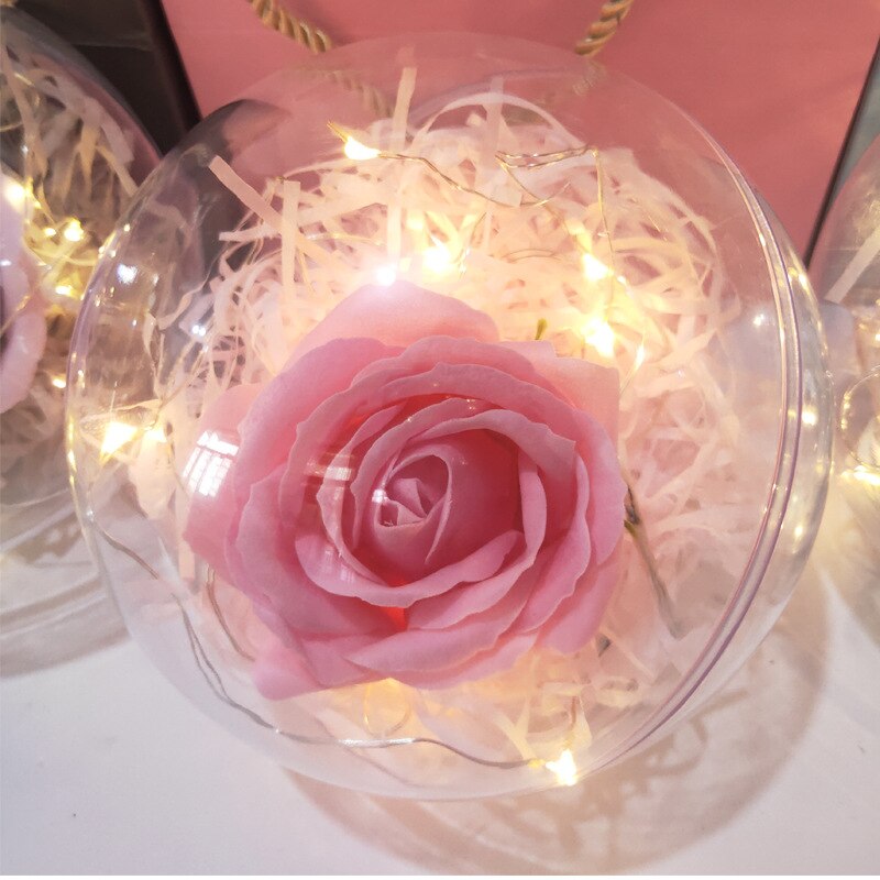 Soap Rose LED Flower Plastic Bottles Wedding Valentine's Day Birthday Gift