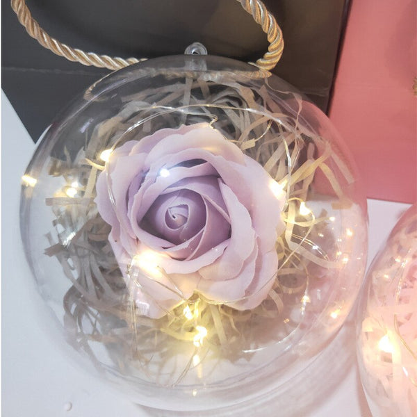 Soap Rose LED Flower Plastic Bottles Wedding Valentine's Day Birthday Gift