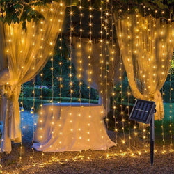 Solar Lamp LED String Lights Outdoor Modes Fairy Curtain Light