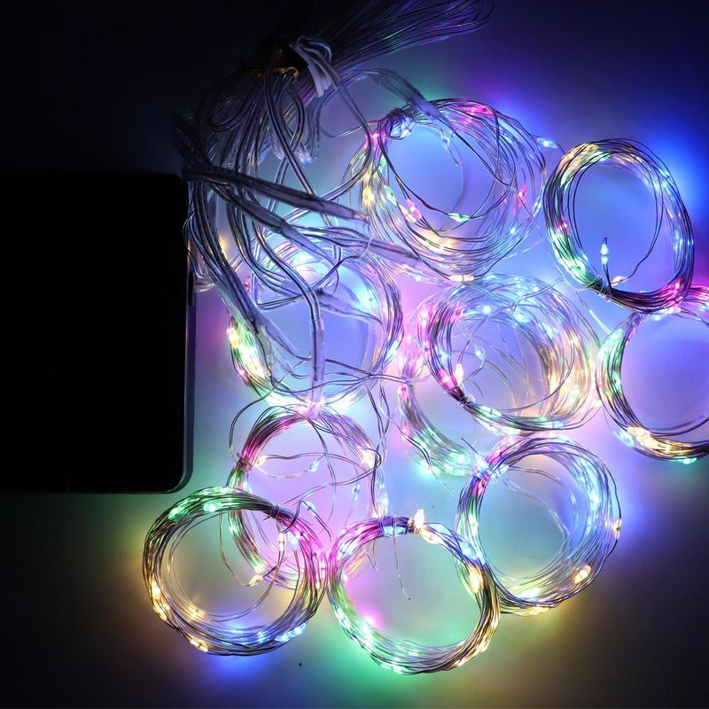 Solar Lamp LED String Lights Outdoor Modes Fairy Curtain Light