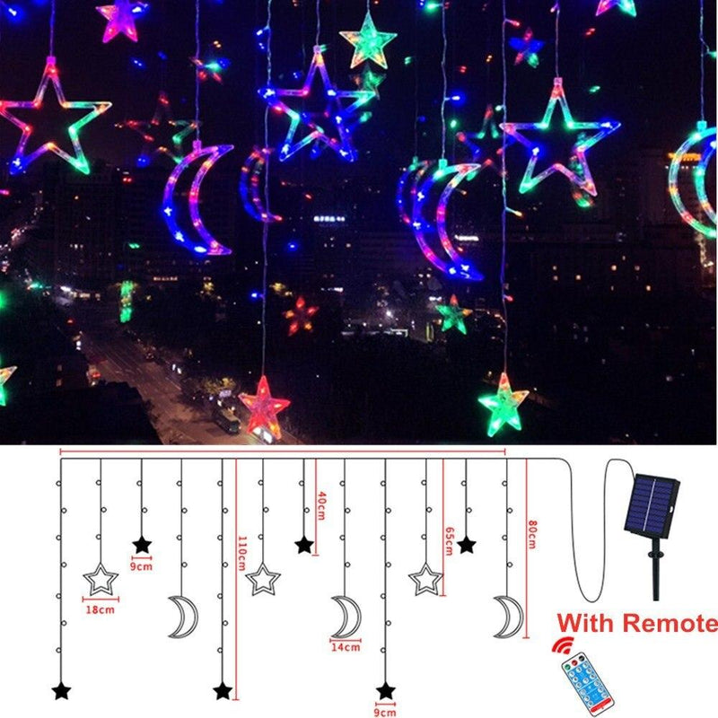 Solar Lamp Star Moon Fairy Curtain String Lights Light