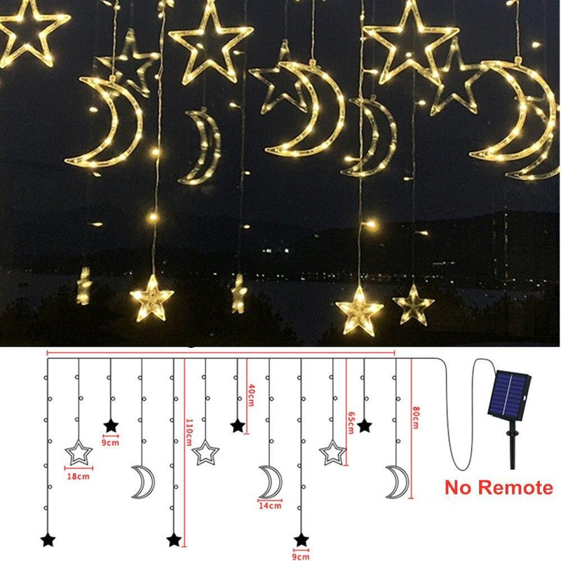 Solar Lamp Star Moon Fairy Curtain String Lights Light