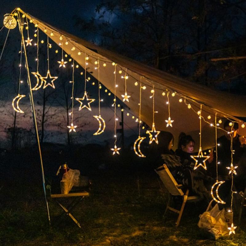 Solar Lamp Star Moon Fairy Curtain String Lights Light