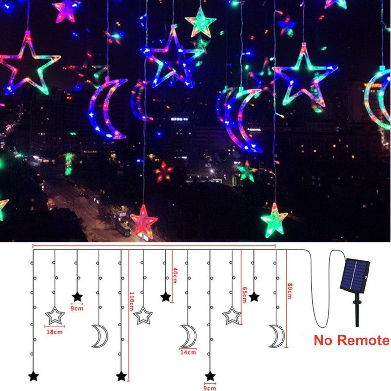 Solar Lamp Star Moon Fairy Curtain String Lights Light