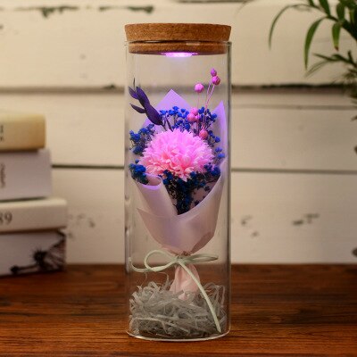 Soap Flower Present Glowing Wishing Bottle Creative Birthday Wedding Gifts