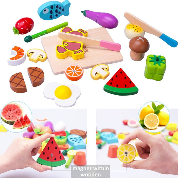 Vegetables Fruits Pretend Play Kitchen Kits Educational Toys