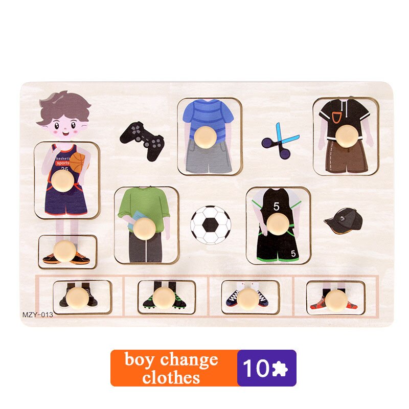 Wooden Children's  Jigsaw Educational Logic&Puzzle Toys