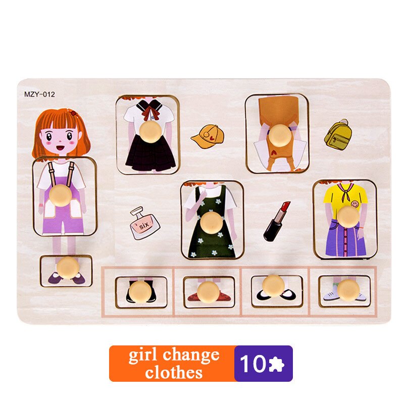 Wooden Children's  Jigsaw Educational Logic&Puzzle Toys