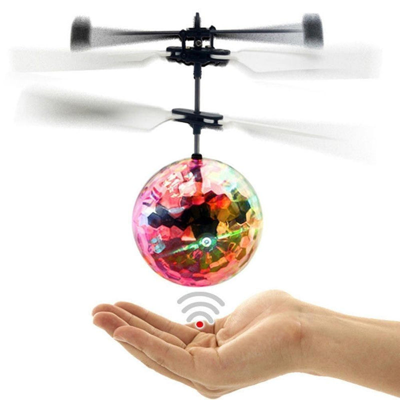 Flying Ball Infrared Induction Crystal Flashing Light USB  Educational Toys